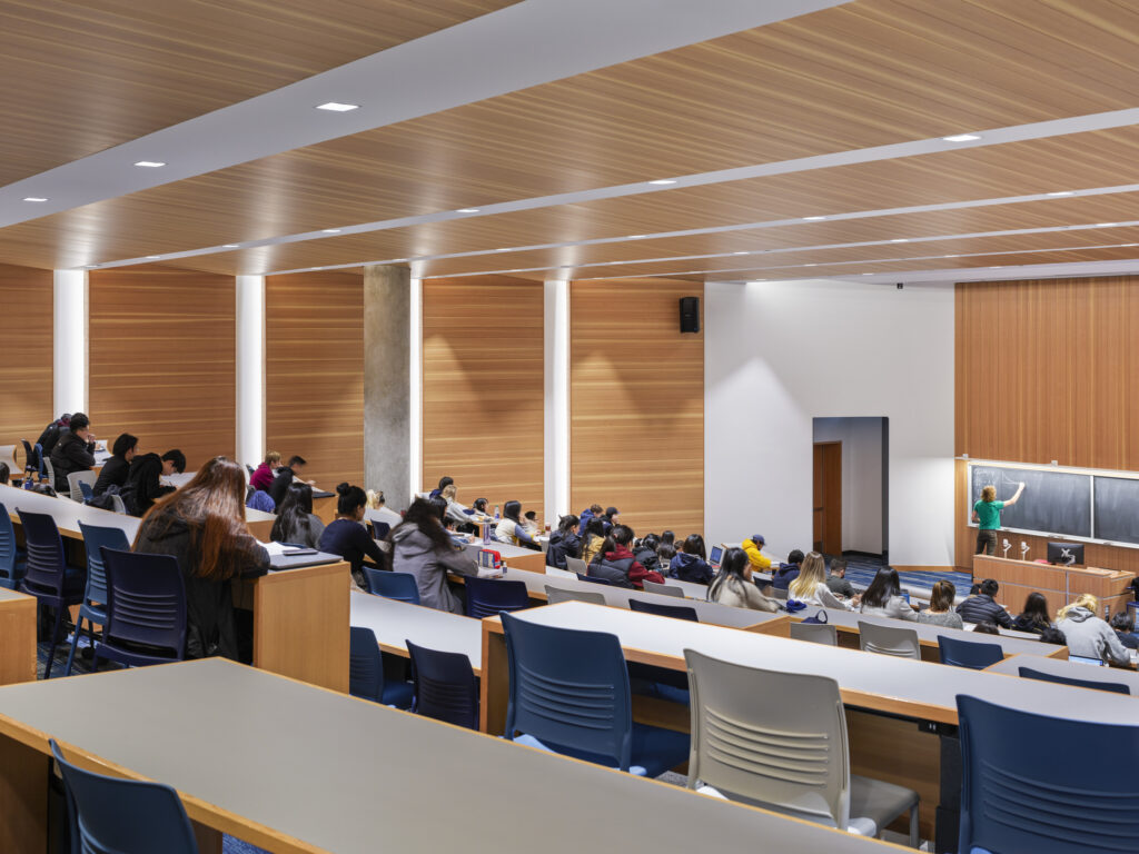students in a lecture auditorium